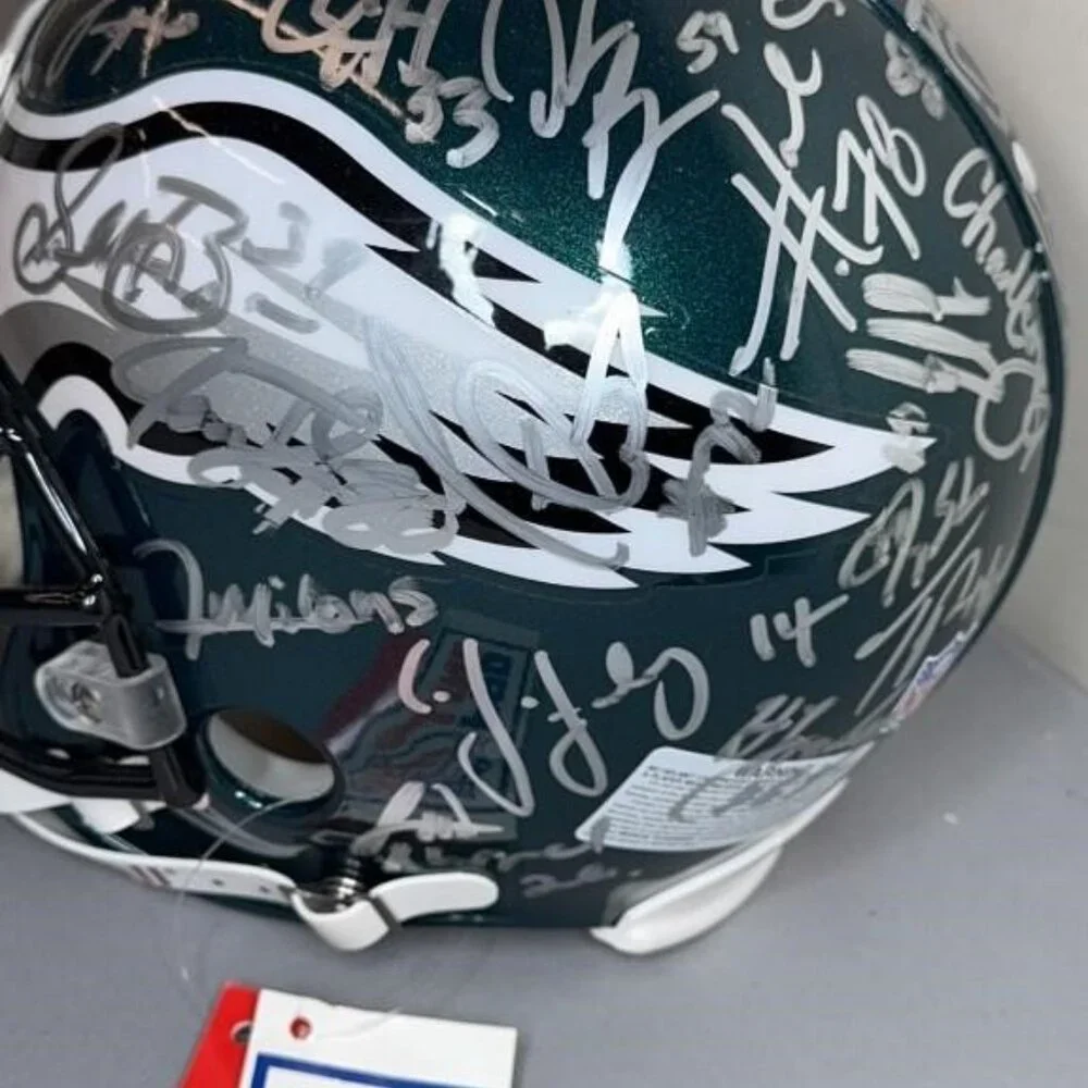Philadelphia Eagles Signed Full Size Authentic Riddell NFL Football Helmet 2002 - Picture 5 of 12